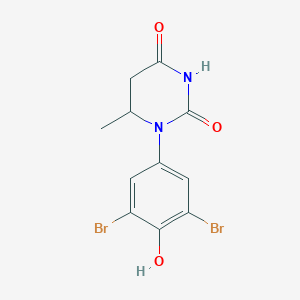 molecular formula C11H10Br2N2O3 B260670 1-(3,5-Dibromo-4-hydroxyphenyl)-6-methyl-1,3-diazinane-2,4-dione 