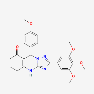 9-(4-ethoxyphenyl)-2-(3,4,5-trimethoxyphenyl)-4H,5H,6H,7H,8H,9H-[1,2,4]triazolo[3,2-b]quinazolin-8-one