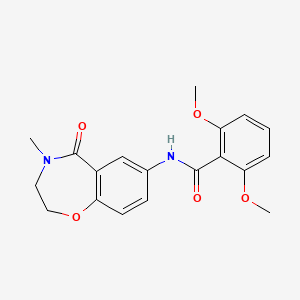 2,6-dimethoxy-N-(4-methyl-5-oxo-2,3,4,5-tetrahydro-1,4-benzoxazepin-7-yl)benzamide