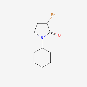 molecular formula C10H16BrNO B2606705 3-Bromo-1-cyclohexylpyrrolidin-2-one CAS No. 852287-61-7