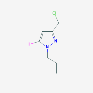 molecular formula C7H10ClIN2 B2606710 3-(Chloromethyl)-5-iodo-1-propylpyrazole CAS No. 2226182-76-7