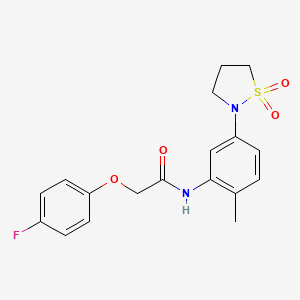 B2606722 N-(5-(1,1-dioxidoisothiazolidin-2-yl)-2-methylphenyl)-2-(4-fluorophenoxy)acetamide CAS No. 946261-30-9