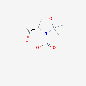 molecular formula C12H21NO4 B2606729 (S)-叔丁基4-乙酰基-2,2-二甲基恶唑烷-3-羧酸酯 CAS No. 785828-28-6