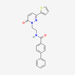 N-(2-(6-oxo-3-(thiophen-2-yl)pyridazin-1(6H)-yl)ethyl)-[1,1'-biphenyl]-4-carboxamide