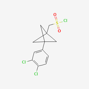 [3-(3,4-Dichlorophenyl)-1-bicyclo[1.1.1]pentanyl]methanesulfonyl chloride