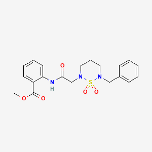 methyl 2-[2-(6-benzyl-1,1-dioxo-1lambda6,2,6-thiadiazinan-2-yl)acetamido]benzoate