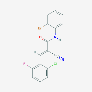 (E)-N-(2-bromophenyl)-3-(2-chloro-6-fluorophenyl)-2-cyanoprop-2-enamide