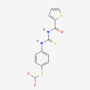 N-[[4-(difluoromethylsulfanyl)phenyl]carbamothioyl]thiophene-2-carboxamide