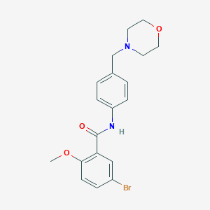 5-bromo-2-methoxy-N-[4-(morpholin-4-ylmethyl)phenyl]benzamide