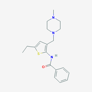 molecular formula C19H25N3OS B260679 N-(5-ethyl-3-((4-methylpiperazin-1-yl)methyl)thiophen-2-yl)benzamide 