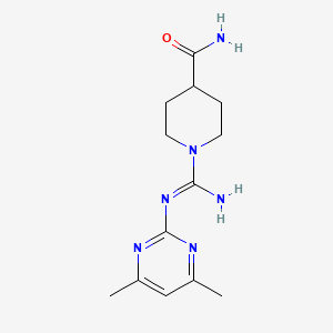 molecular formula C13H20N6O B2606800 1-[[(4,6-Dimethylpyrimidin-2-yl)amino](imino)methyl]piperidine-4-carboxamide CAS No. 361199-12-4