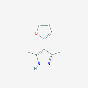 molecular formula C9H10N2O B2606805 4-(furan-2-yl)-3,5-dimethyl-1H-pyrazole CAS No. 120290-06-4