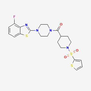 (4-(4-Fluorobenzo[d]thiazol-2-yl)piperazin-1-yl)(1-(thiophen-2-ylsulfonyl)piperidin-4-yl)methanone