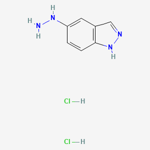 molecular formula C7H10Cl2N4 B2606813 5-hydrazinyl-1H-indazole dihydrochloride CAS No. 1443980-67-3