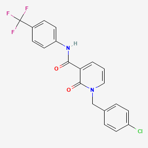 molecular formula C20H14ClF3N2O2 B2606822 1-(4-氯苄基)-2-氧代-N-(4-(三氟甲基)苯基)-1,2-二氢吡啶-3-甲酰胺 CAS No. 946355-14-2