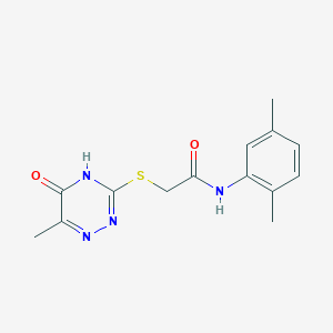 N-(2,5-dimethylphenyl)-2-[(5-hydroxy-6-methyl-1,2,4-triazin-3-yl)sulfanyl]acetamide