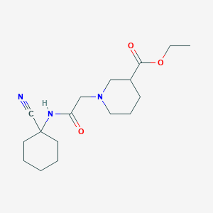 molecular formula C17H27N3O3 B2606829 Ethyl 1-{[(1-cyanocyclohexyl)carbamoyl]methyl}piperidine-3-carboxylate CAS No. 1197898-19-3