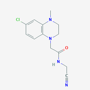 2-(6-Chloro-4-methyl-2,3-dihydroquinoxalin-1-yl)-N-(cyanomethyl)acetamide