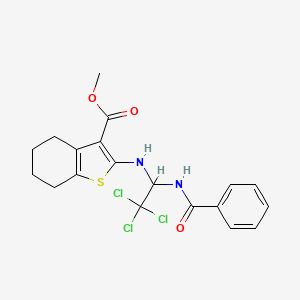 Methyl 2-{[1-(benzoylamino)-2,2,2-trichloroethyl]amino}-4,5,6,7-tetrahydro-1-benzothiophene-3-carboxylate