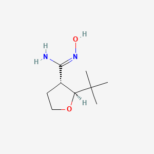 molecular formula C9H18N2O2 B2606859 (2S,3R)-2-tert-butyl-N'-hydroxyoxolane-3-carboximidamide CAS No. 2089472-82-0