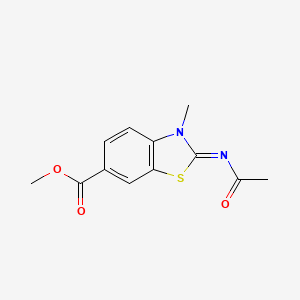 molecular formula C12H12N2O3S B2606873 2-乙酰基亚氨基-3-甲基-1,3-苯并噻唑-6-羧酸甲酯 CAS No. 865545-18-2