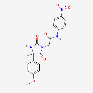 molecular formula C19H18N4O6 B2606879 2-[4-(4-methoxyphenyl)-4-methyl-2,5-dioxoimidazolidin-1-yl]-N-(4-nitrophenyl)acetamide CAS No. 1052561-61-1
