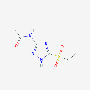 N-(5-ethylsulfonyl-1H-1,2,4-triazol-3-yl)acetamide