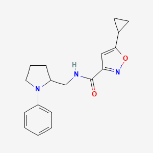 5-cyclopropyl-N-((1-phenylpyrrolidin-2-yl)methyl)isoxazole-3-carboxamide