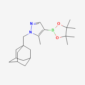molecular formula C21H33BN2O2 B2606883 1-(Adamantan-1-ylmethyl)-5-methyl-4-(4,4,5,5-tetramethyl-1,3,2-dioxaborolan-2-yl)-1H-pyrazole CAS No. 1430845-70-7
