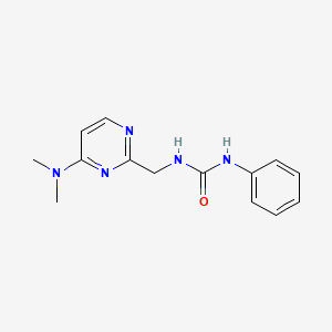 molecular formula C14H17N5O B2606887 1-((4-(Dimethylamino)pyrimidin-2-yl)methyl)-3-phenylurea CAS No. 1798032-84-4