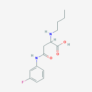 molecular formula C14H19FN2O3 B2606903 2-(Butylamino)-4-((3-fluorophenyl)amino)-4-oxobutanoic acid CAS No. 1048006-28-5