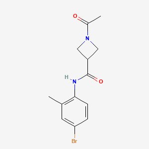 molecular formula C13H15BrN2O2 B2606911 1-acetyl-N-(4-bromo-2-methylphenyl)azetidine-3-carboxamide CAS No. 1421496-68-5