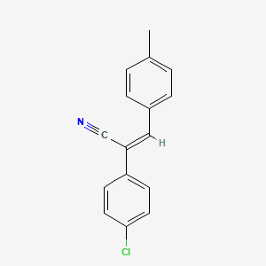molecular formula C16H12ClN B2606934 (2Z)-2-(4-氯苯基)-3-(4-甲基苯基)丙烯腈 CAS No. 73151-42-5