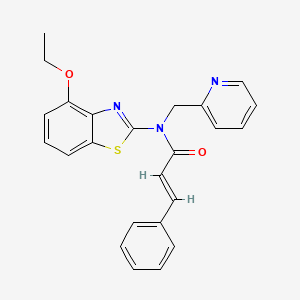 molecular formula C24H21N3O2S B2606941 N-(4-乙氧基苯并[d]噻唑-2-基)-N-(吡啶-2-基甲基)肉桂酰胺 CAS No. 941967-61-9