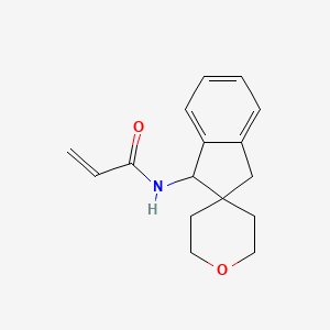 N-Spiro[1,3-dihydroindene-2,4'-oxane]-1-ylprop-2-enamide