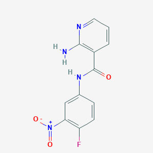 molecular formula C12H9FN4O3 B2606977 2-amino-N-(4-fluoro-3-nitrophenyl)nicotinamide CAS No. 1798510-53-8