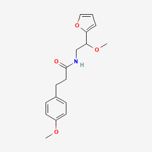 molecular formula C17H21NO4 B2606980 N-(2-(furan-2-yl)-2-methoxyethyl)-3-(4-methoxyphenyl)propanamide CAS No. 1788784-03-1