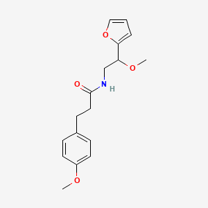 molecular formula C17H21NO4 B2606980 N-(2-(呋喃-2-基)-2-甲氧基乙基)-3-(4-甲氧基苯基)丙酰胺 CAS No. 1788784-03-1