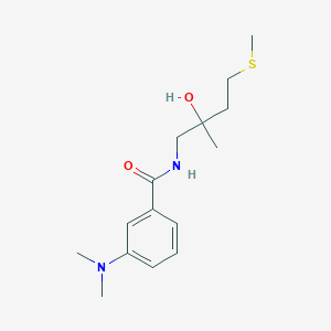 molecular formula C15H24N2O2S B2606998 3-(dimethylamino)-N-(2-hydroxy-2-methyl-4-(methylthio)butyl)benzamide CAS No. 1396888-36-0