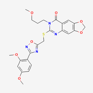 molecular formula C24H24N4O7S B2607003 1-ethyl-2-({4-[(isopropylamino)carbonyl]piperazin-1-yl}methyl)-N,N-dimethyl-1H-benzimidazole-5-carboxamide CAS No. 1112028-34-8