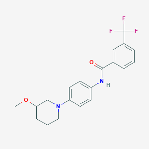 molecular formula C20H21F3N2O2 B2607013 N-[4-(3-甲氧基哌啶-1-基)苯基]-3-(三氟甲基)苯甲酰胺 CAS No. 1797889-60-1