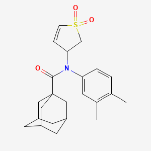 molecular formula C23H29NO3S B2607022 (1R,3s)-N-(3,4-dimethylphenyl)-N-(1,1-dioxido-2,3-dihydrothiophen-3-yl)adamantane-1-carboxamide CAS No. 863021-65-2