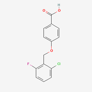 molecular formula C14H10ClFO3 B2607023 4-[(2-Chloro-6-fluorobenzyl)oxy]benzoic acid CAS No. 773869-10-6