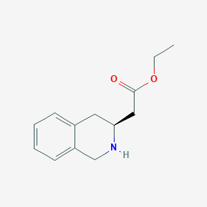 molecular formula C13H17NO2 B2607033 Ethyl 2-[(3S)-1,2,3,4-tetrahydroisoquinolin-3-yl]acetate CAS No. 2287246-61-9