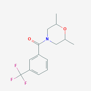 molecular formula C14H16F3NO2 B2607043 (2,6-Dimethylmorpholino)[3-(trifluoromethyl)phenyl]methanone CAS No. 866150-15-4