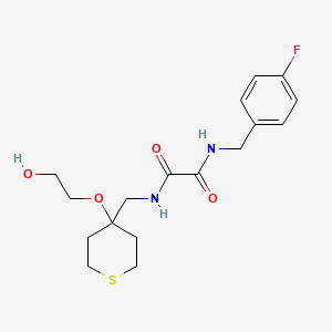 N1-(4-fluorobenzyl)-N2-((4-(2-hydroxyethoxy)tetrahydro-2H-thiopyran-4-yl)methyl)oxalamide