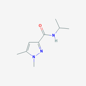 molecular formula C9H15N3O B2607052 N~3~-异丙基-1,5-二甲基-1H-吡唑-3-甲酰胺 CAS No. 1280844-52-1
