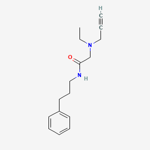 molecular formula C16H22N2O B2607079 2-[ethyl(prop-2-yn-1-yl)amino]-N-(3-phenylpropyl)acetamide CAS No. 1376222-68-2
