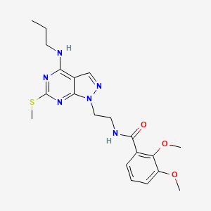molecular formula C20H26N6O3S B2607089 2,3-二甲氧基-N-(2-(6-(甲硫基)-4-(丙氨基)-1H-吡唑并[3,4-d]嘧啶-1-基)乙基)苯甲酰胺 CAS No. 946210-34-0