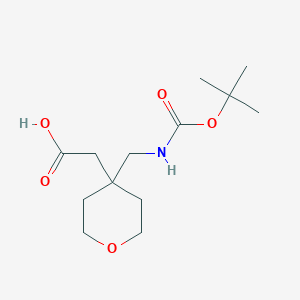 molecular formula C13H23NO5 B2607090 2-[4-({[(Tert-butoxy)carbonyl]amino}methyl)oxan-4-yl]acetic acid CAS No. 1782244-42-1